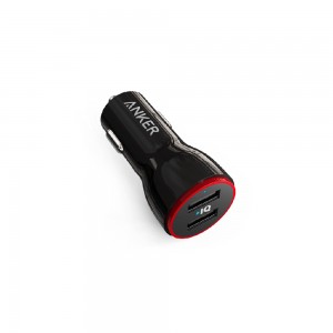 شاحن سيارة انكر باوردرايف 2 بمنفذين USB وقوة 24 واط 